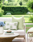 Barbelle, Indoor/Outdoor Grass Green Lumbar Pillow Cover, with Fringe, 12"x20"