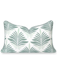 Sanpalo, Indoor/Outdoor Celadon Green Lumbar Pillow Cover, with Piping, 12"x20"