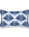 Sanpalo, Indoor/Outdoor Navy Blue Lumbar Pillow Cover, with Piping, 12"x20"
