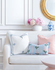 Knavia, Indoor/Outdoor Baby Blue Throw Pillow Cover, with Piping, 22"x22"