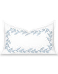 Savilea, Indoor/Outdoor Baby Blue Lumbar Pillow Cover, with Flanged Border, 12"x20"
