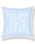 Gridelle, Indoor/Outdoor Baby Blue Throw Pillow Cover, with Flanged Border, 20"x20"