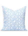 Gridelle, Indoor/Outdoor Baby Blue Throw Pillow Cover, with Flanged Border, 20"x20"