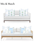 Bambury, Indoor/Outdoor Azure Baby Blue Throw Pillow Cover, with Piping, 22"x22"