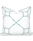 Bambury, Indoor/Outdoor Forest Celadon Green Pillow Cover, with Piping, 22"x22"