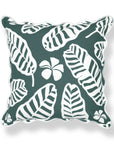 Corolla, Indoor/Outdoor Forest Green Pillow Cover, with Scalloped Border, 20"x20"