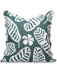 Corolla, Indoor/Outdoor Forest Green Pillow Cover, with Scalloped Border, 20"x20"