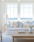 Corolla, Indoor/Outdoor Tan Decorative Pillow Cover, with Scalloped Border, 20"x20"