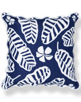 Corolla, Indoor/Outdoor Navy Blue Throw Pillow Cover, with Scalloped Border, 20"x20"
