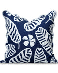 Corolla, Indoor/Outdoor Navy Blue Throw Pillow Cover, with Scalloped Border, 20"x20"