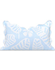 Corolla, Indoor/Outdoor Baby Blue Lumbar Pillow Cover, with Scalloped Border, 12"x20"