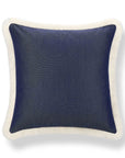 Coastbay, Outdoor Performance Indigo Blue Pillow Cover, with Fringe, 22"x22"
