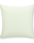Coastline Stripes, Outdoor Performance Grass Green Pillow Cover, with Piping, 22"x22"