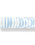 Coastline Stripes, Outdoor Performance Azure Blue Indigo Bolster Pillow Cover, with Piping, 6"x20"