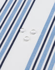 Hamptisse Bayside Stripes, Outdoor Performance Fabric By The Yard 57", Azure Blue/Indigo