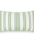 Hamptisse, Outdoor Performance Grass Green Lumbar Pillow Cover, with Piping, 12"x20"