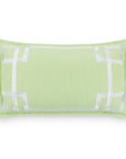 Athora, Outdoor Performance Grass Green Lumbar Pillow Cover, with Flanged Border, 12"x20"