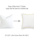 Water Resistant Down Alternative Pillow Insert, 22"x22"