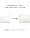 Water Resistant Down Alternative Lumbar Pillow Insert, 13"x21"