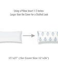Water Resistant Synthetic Down Alternative Long Lumbar Pillow Insert, 13"x27"