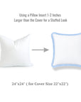 Water Resistant Synthetic Down Alternative Throw Pillow Insert, 24"x24" ( for Cover Size 22"x22")