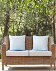Coastal Indoor Outdoor Seat Cushion Cover Only Set of 2, Stripes B, Baby Blue, 24"x24"x4"