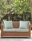 Coastal Indoor Outdoor Seat Cushion Cover Only Set of 2, Stripes, Green, 24"x24"x4"
