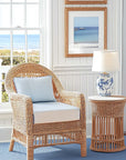 Coastal Indoor Outdoor Seat Cushion Cover Only Set of 2, Stripes B, Baby Blue, 20"x20"x4"