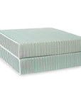 Coastal Indoor Outdoor Seat Cushion Cover Only Set of 2, Stripes, Green, 20"x20"x4"