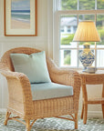 Coastal Indoor Outdoor Seat Cushion Cover Only Set of 2, Stripes, Green, 20"x20"x4"