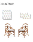 Marveille Flowers, Indoor/Outdoor Pink Seat Cushion Covers, with Piping, 20"x20"x4"
