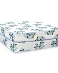 Coastal Indoor Outdoor Seat Cushion Cover Only Set of 2, Hydrangea Flower, Baby Blue, 24"x24"x4"