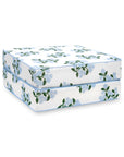Coastal Indoor Outdoor Seat Cushion Cover Only Set of 2, Hydrangea Flower, Baby Blue, 20"x20"x4"