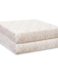 Konalie Geometric Leaves, Indoor/Outdoor Tan Seat Cushion Covers, with Piping, 20"x20"x4"