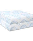 Capelea Flowers, Indoor/Outdoor Baby Blue Seat Cushion Covers, with Piping, 20"x20"x4"