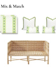 Charlivale, Indoor/Outdoor Grass Green Seat Cushion Covers, with Piping, 24"x24"x4"