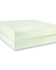Coastline Stripes, Outdoor Performance Grass Green Seat Cushion Covers, with Piping, 20"x20"x4"