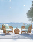 Bayside Stripes, Outdoor Performance Grass Green Seat Cushion Covers, with Piping, 20"x20"x4"