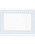 Coastal Indoor Outdoor Embroidered Placemat Set of 4, Frame, Baby Blue, 14"x19"