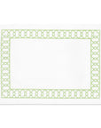 Coastal Indoor Outdoor Embroidered Placemat Set of 4, Frame, Green, 14"x19"