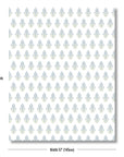 Marveille Flowers, Floral Outdoor Fabric By The Yard 57'', Baby Blue Flower on White