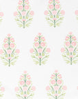 Marveille Flowers, Vintage Floral Outdoor Fabric By The Yard 57", Blush Pink Flower on White