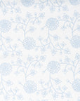 Avinelle Dahlia, Blue And White Outdoor Fabric By The Yard 57", Baby Blue