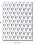 Capelea Flowers, Floral Outdoor Fabric By The Yard 57", Navy Blue