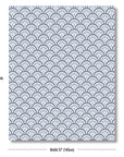 Kapalei Ravenala Scallops, Blue And White Outdoor Fabric By The Yard 57", Baby Blue