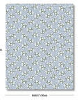 Nantess Blooming Hydrangea, Outdoor Floral Fabric By The Yard 57", White Flower on Baby Blue