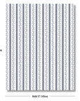 Hamptelle Hisbucs Stripes, Floral Outdoor Fabric By The Yard 57", Baby Blue