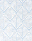 Konalie Geometric Leafs, Indoor Outdoor Fabric By The Yard 57", Baby Blue