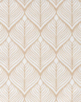 Konalie Geometric Leafs, Coastal Outdoor Fabric By The Yard 57", Tan