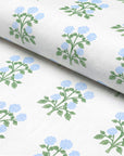 Barbelle Hydrangea, Indoor/Outdoor Fabric By The Yard 57", Baby Blue/Green